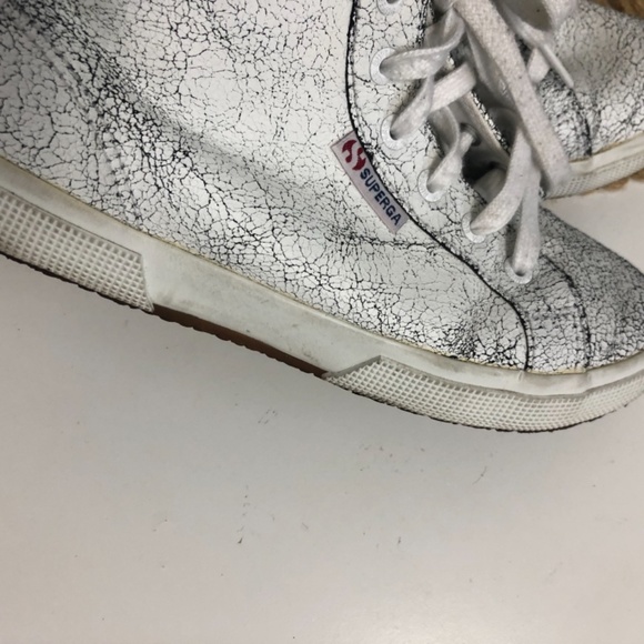 Cracked leather hightop supergas shoes size 7.5 - Picture 7 of 13